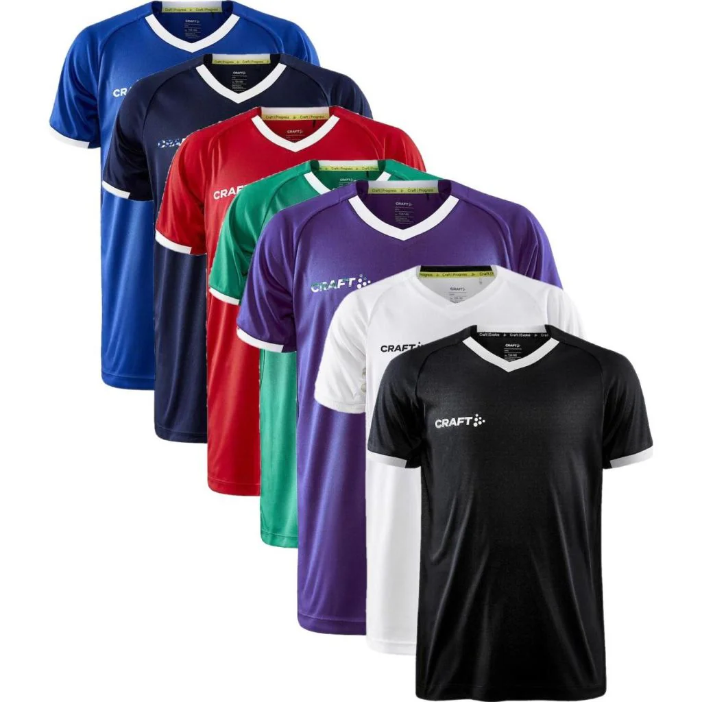 Craft Progress 2.0 Solid Jersey Børne Spiller T-shirt Med V-Hals 1910174