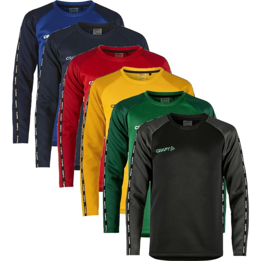 Craft 1912736 squad 2.0 crewneck jr Børn / Træningstrøje / Sportstrøje / Trøje