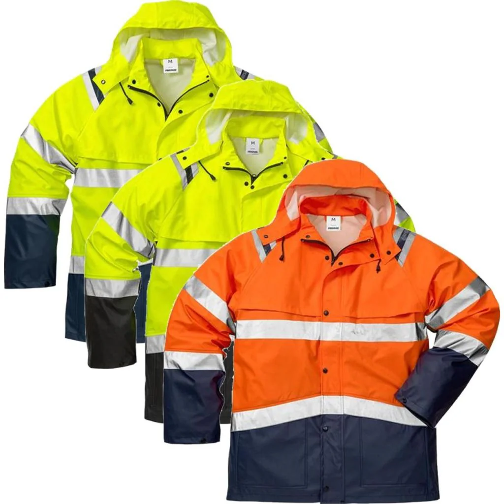 Fristads 114041 Hi Vis regnjakke kl.3 4624 / Arbejdsregnjakke