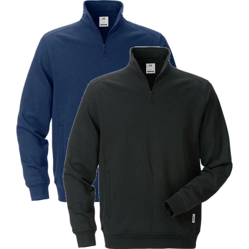 Fristads 114140 Sweatshirt med kort lynlås 7607 / Arbejdstrøje