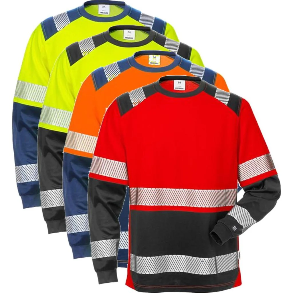 Fristads 129514 Hi Vis langærmet t-shirt kl.2 7457 / Arbejds T-shirt