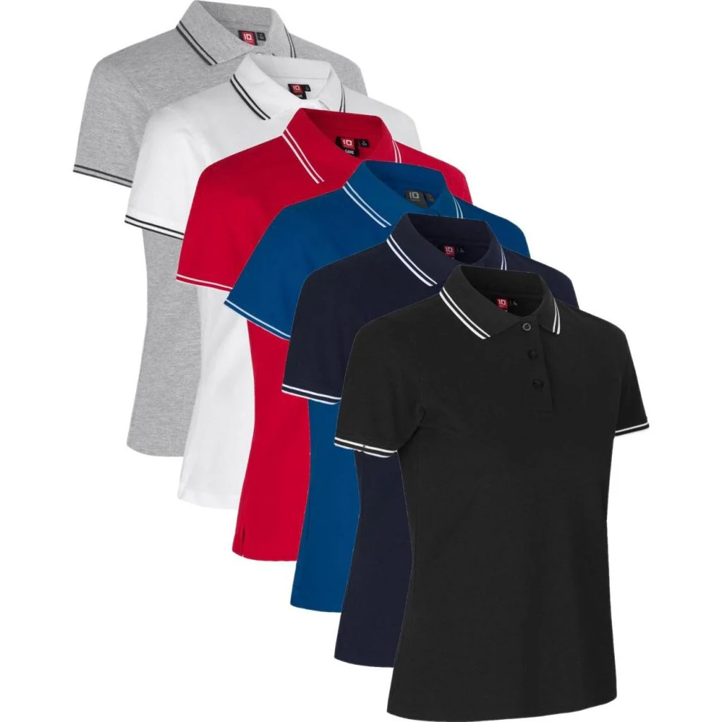 ID 0523 Kontrast poloshirt | stretch | dame