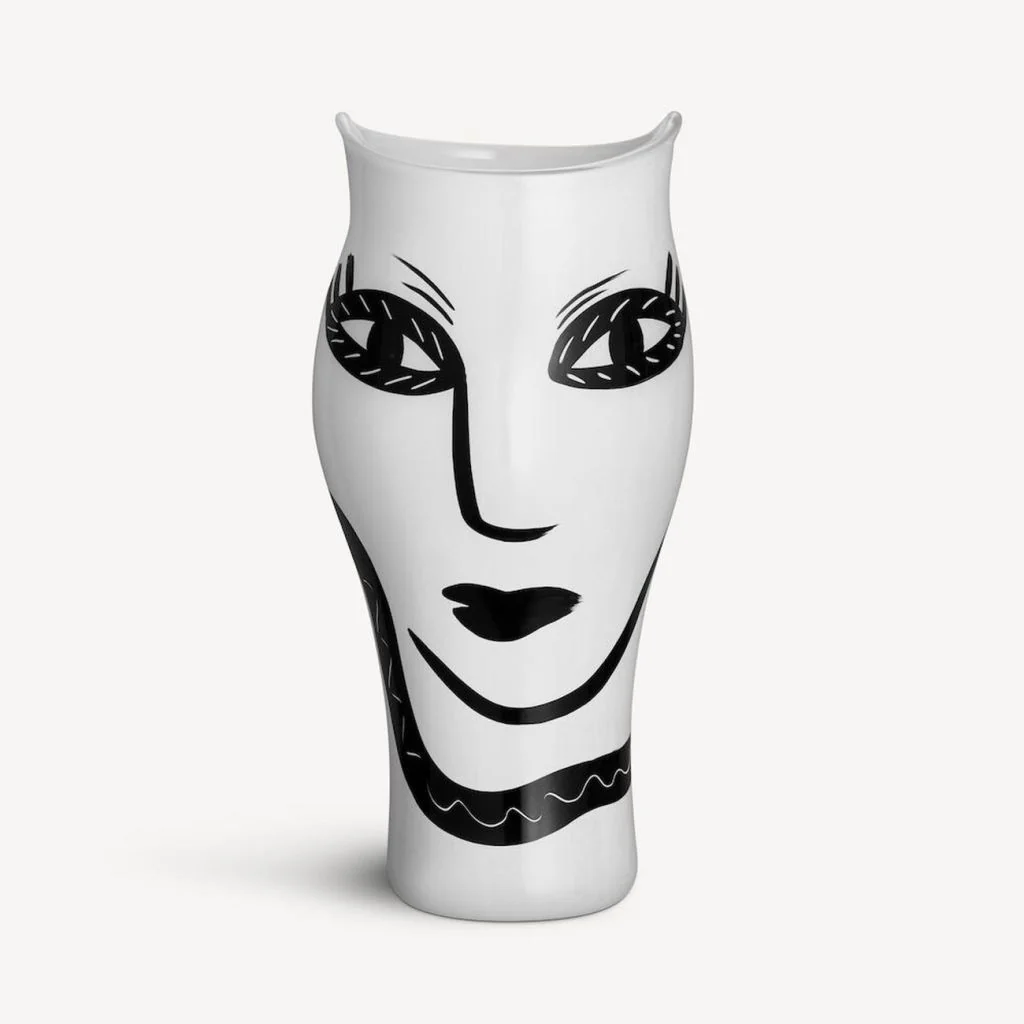 Kosta Boda Open Minds Vase White/Black