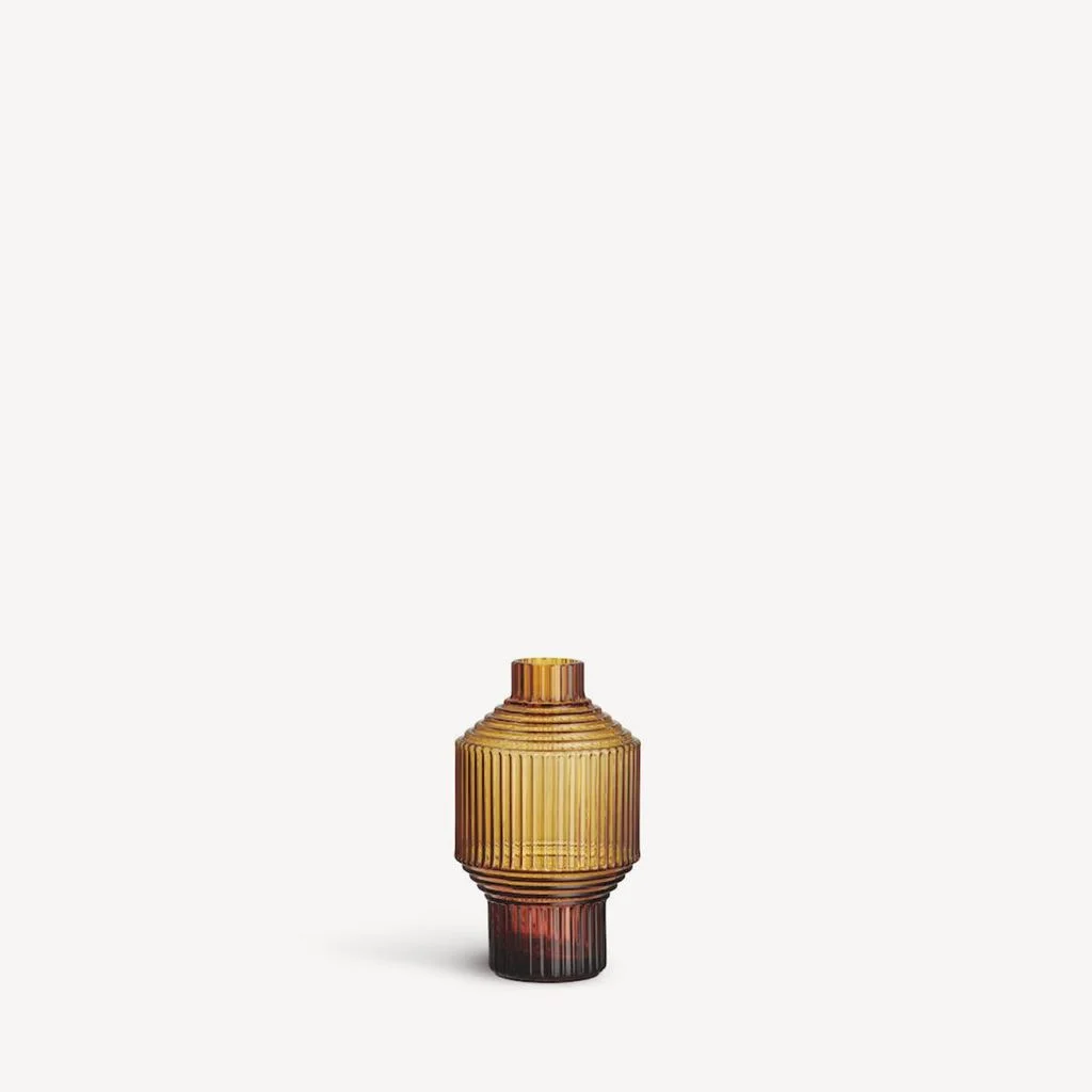 Kosta Boda Pavilion Vase Dark Amber 134Mm