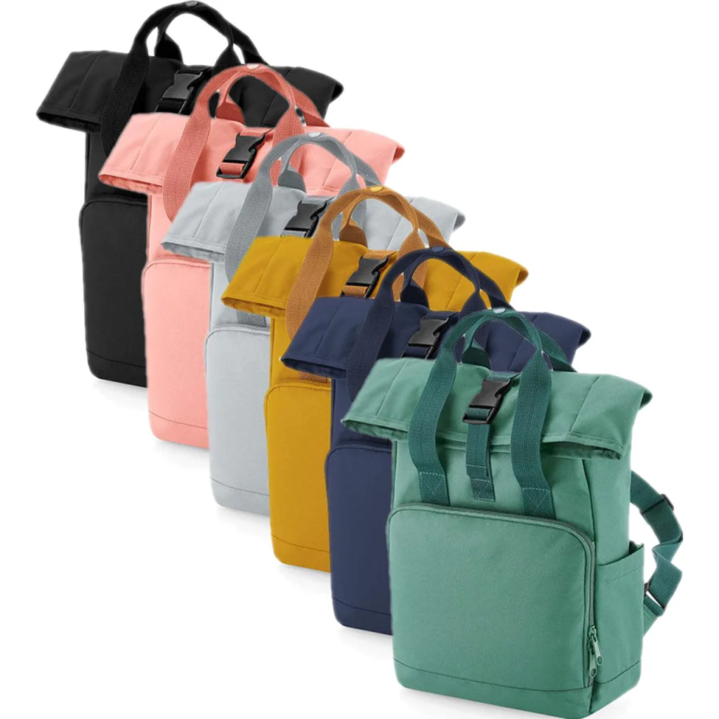 BagBase BG118S, Tasker Recycled Mini Twin Handle Roll-Top Backpack