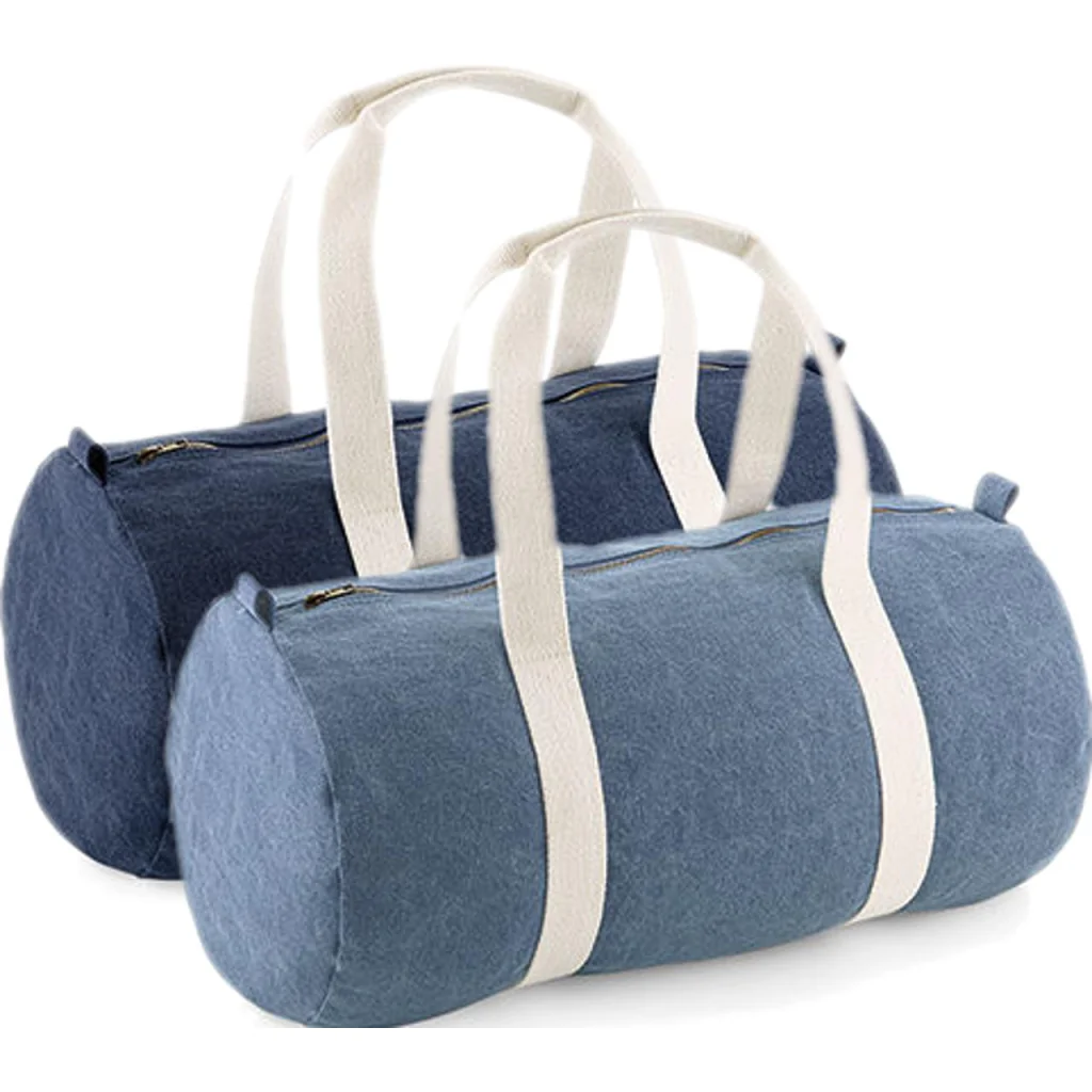 BagBase BG646, Tasker Denim Barrel Bag