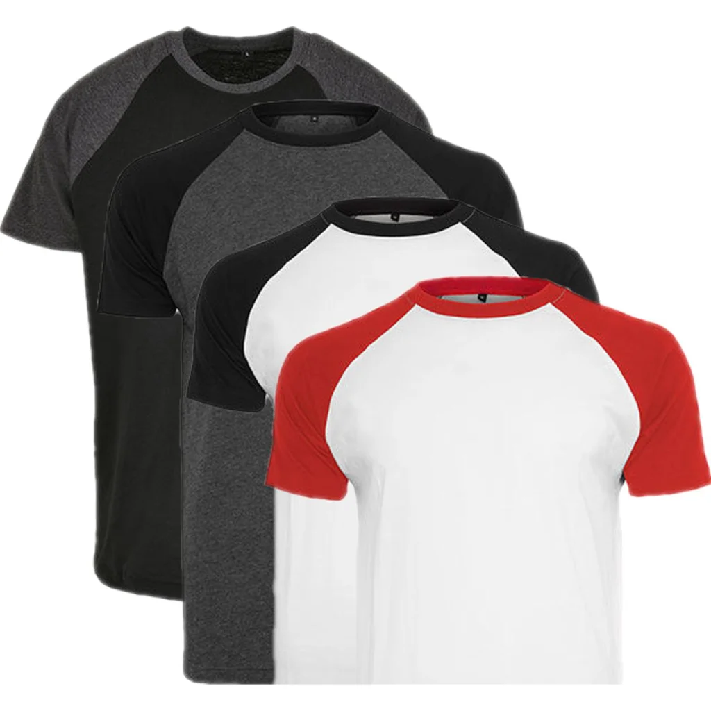 Build Your Brand BY007, T-shirts Raglan Contrast Tee
