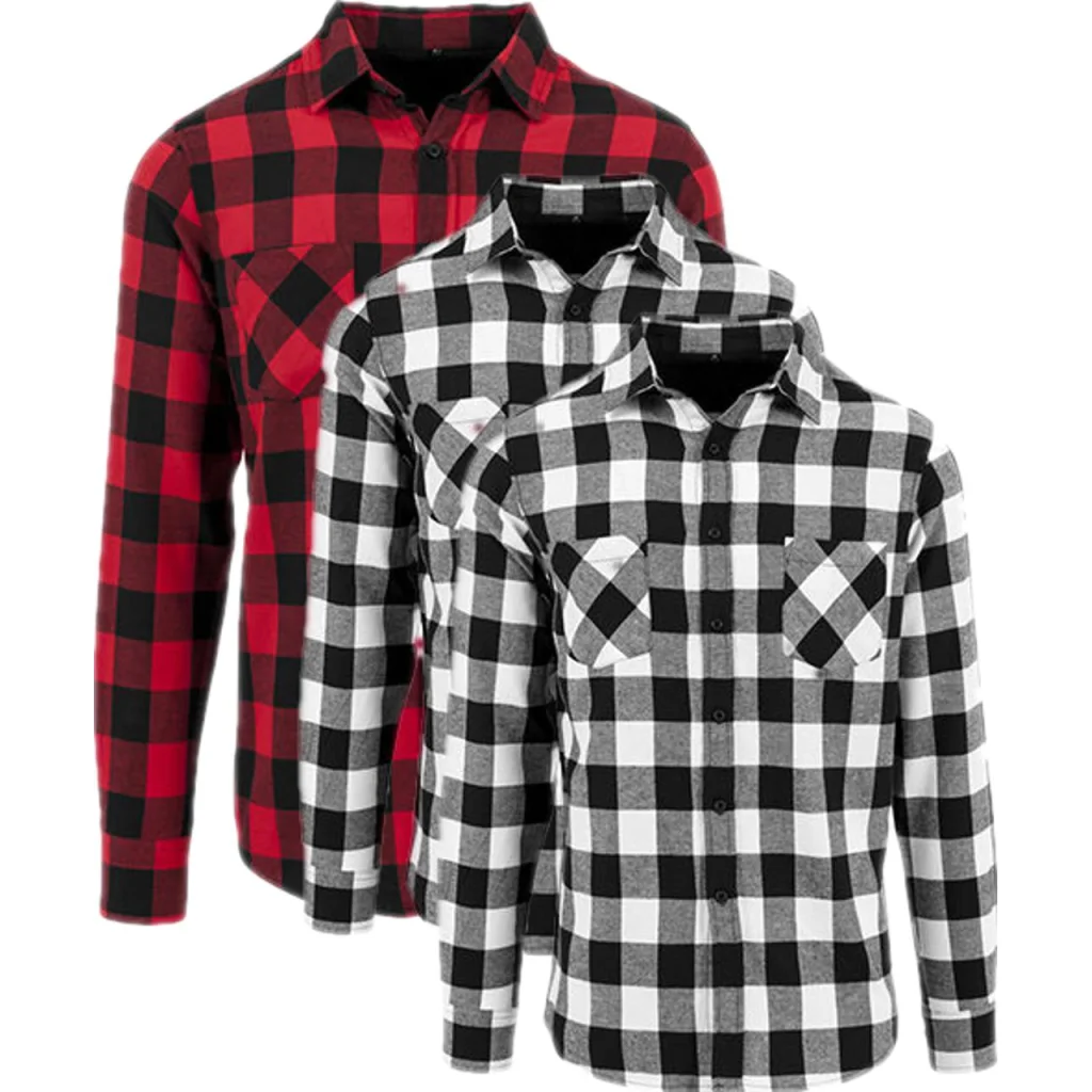 Build Your Brand BY031, Skjorter Checked Flannel Shirt
