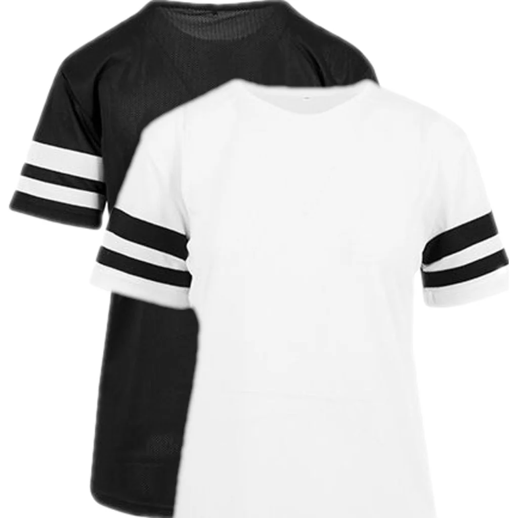 Build Your Brand BY033, T-shirts Ladies´ Mesh Stripe Tee
