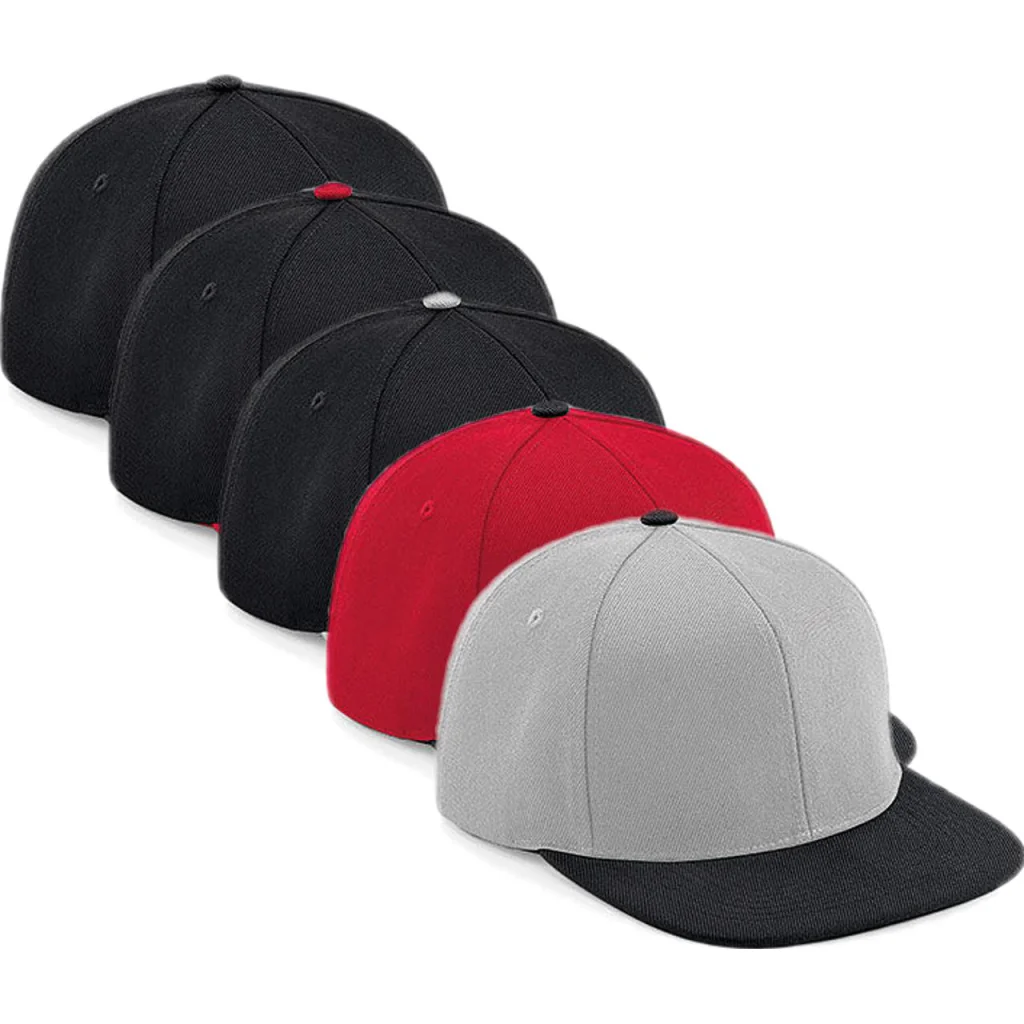 Beechfield CB661, Caps Original Flat Peak 6 Panel Snapback Cap