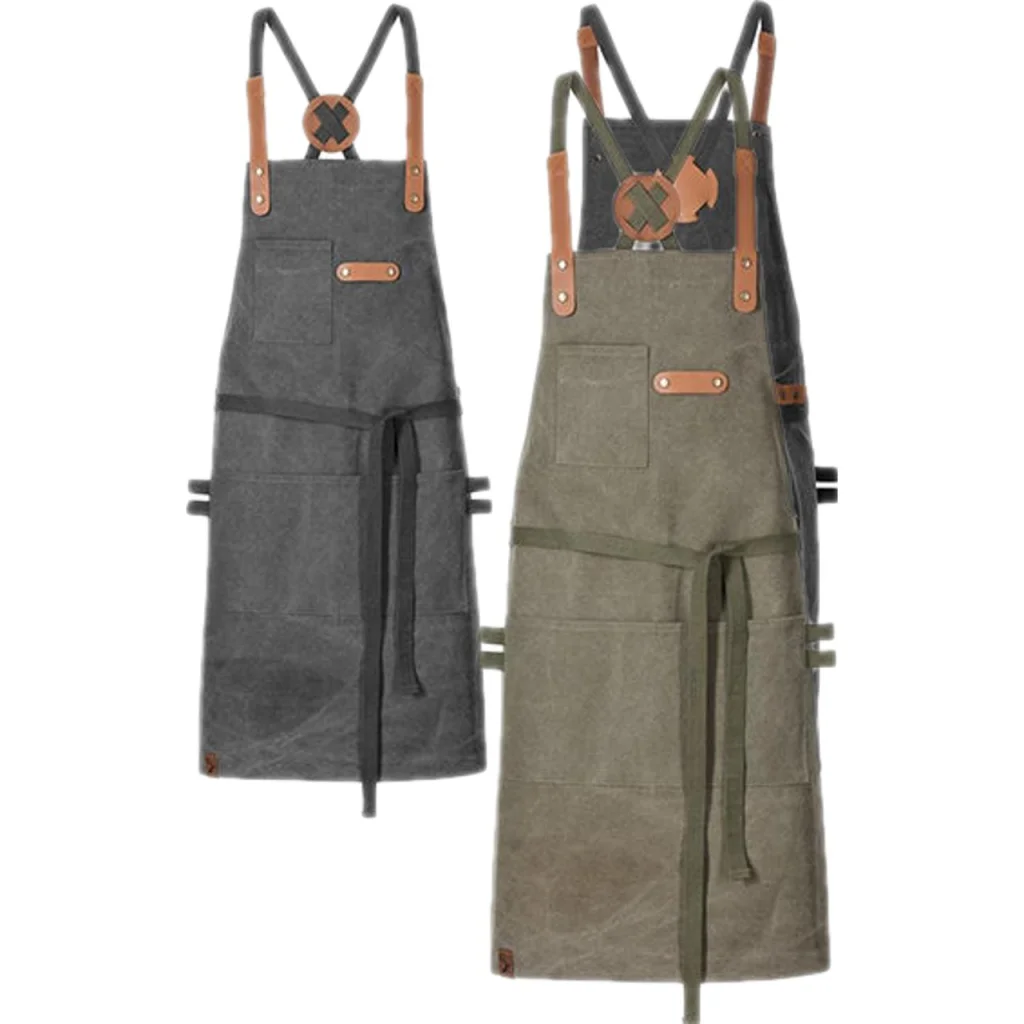 Exner EX285, Forklæder Bib Apron Canvas With Decorative Label