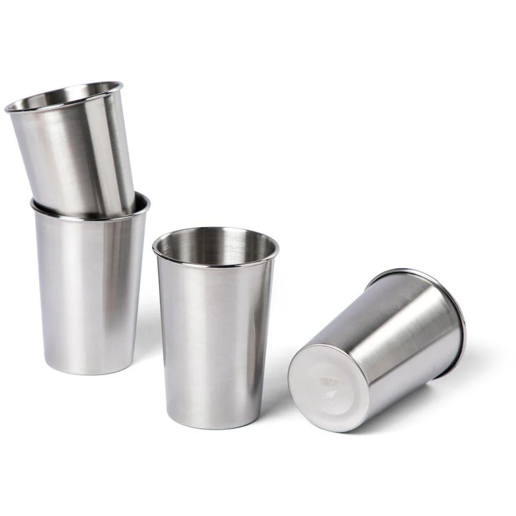 Orrefors Hunting 411259 4-pack steel mugs