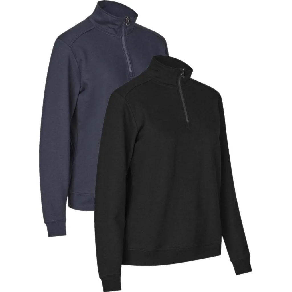 PRO Wear 0385 CARE sweat | ubørstet | ¼ zip | dame