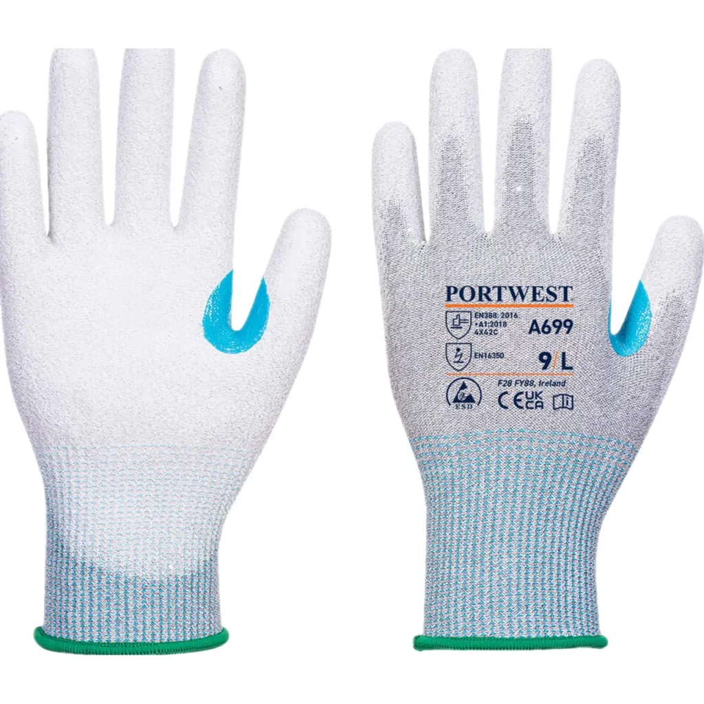 Portwest A699 MR13 ESD PU dyppet handske - 12 par