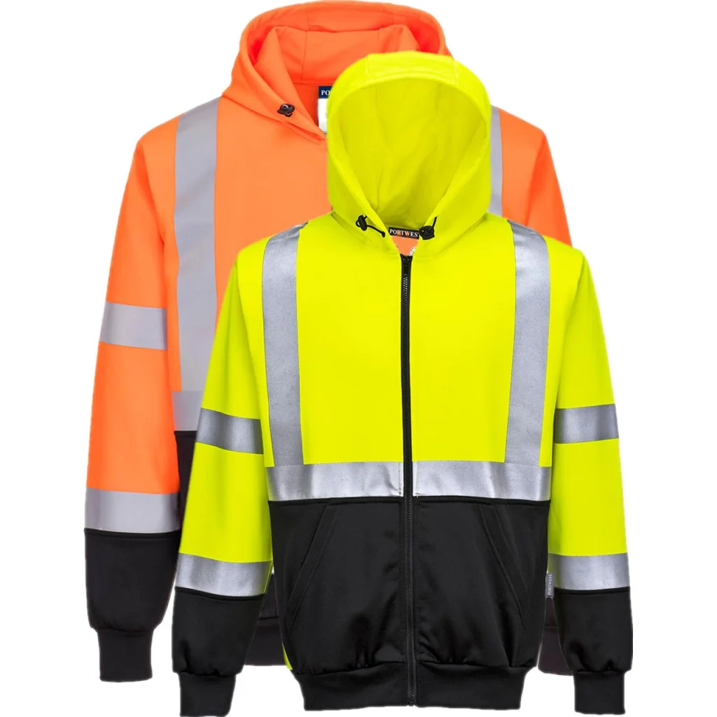 Portwest B315 Hi-Vis Two-Tone Hoodie med Lynlås