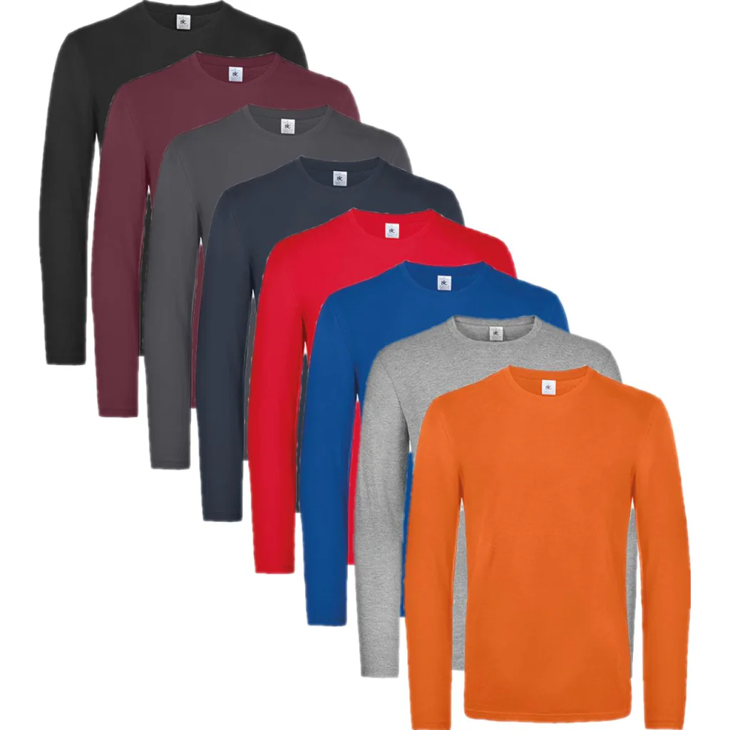 B&C #E190 Herre langærmet T-shirts BCTU07T