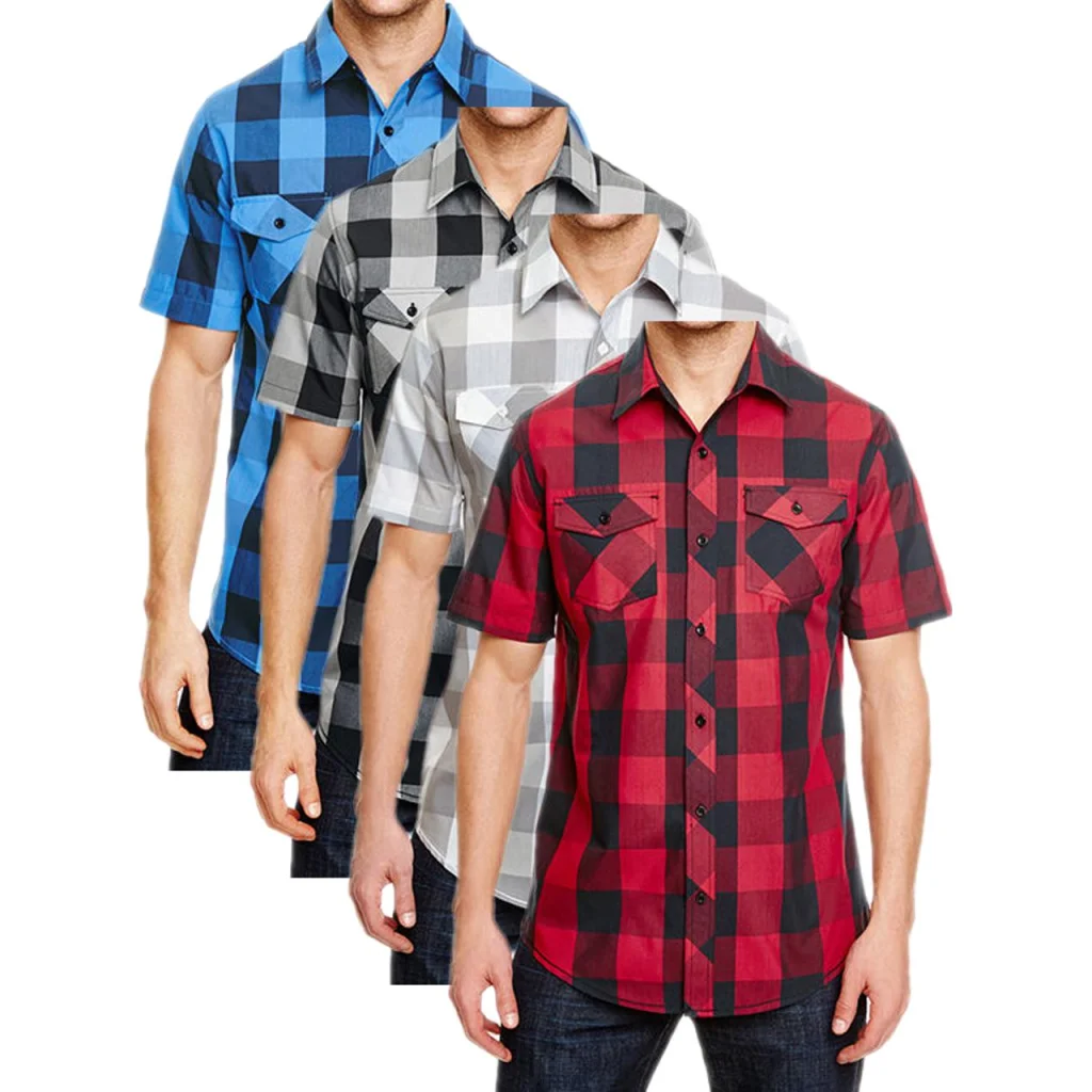 Burnside BU9203, Skjorter Buffalo Plaid Woven Shirt