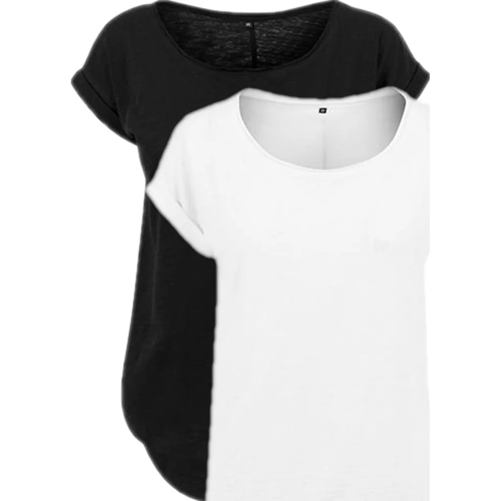Build Your Brand BY036, T-shirts Ladies´ Long Slub Tee