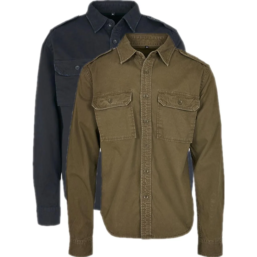 Build Your Brandit BYB9373, Skjorter Vintage Shirt Long Sleeve