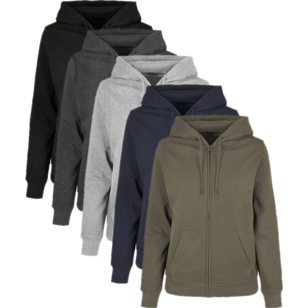 Build Your Brand Basic BYBB009, Dame hættetrøje - Ladies´ Basic Zip Hoody