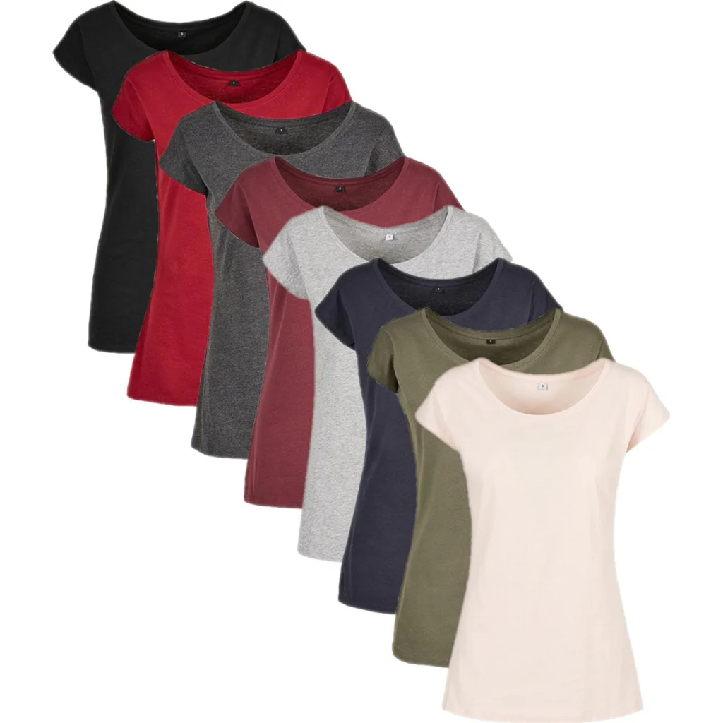 Build Your Brand Basic BYBB013, T-shirts Ladies´ Wide Neck Tee
