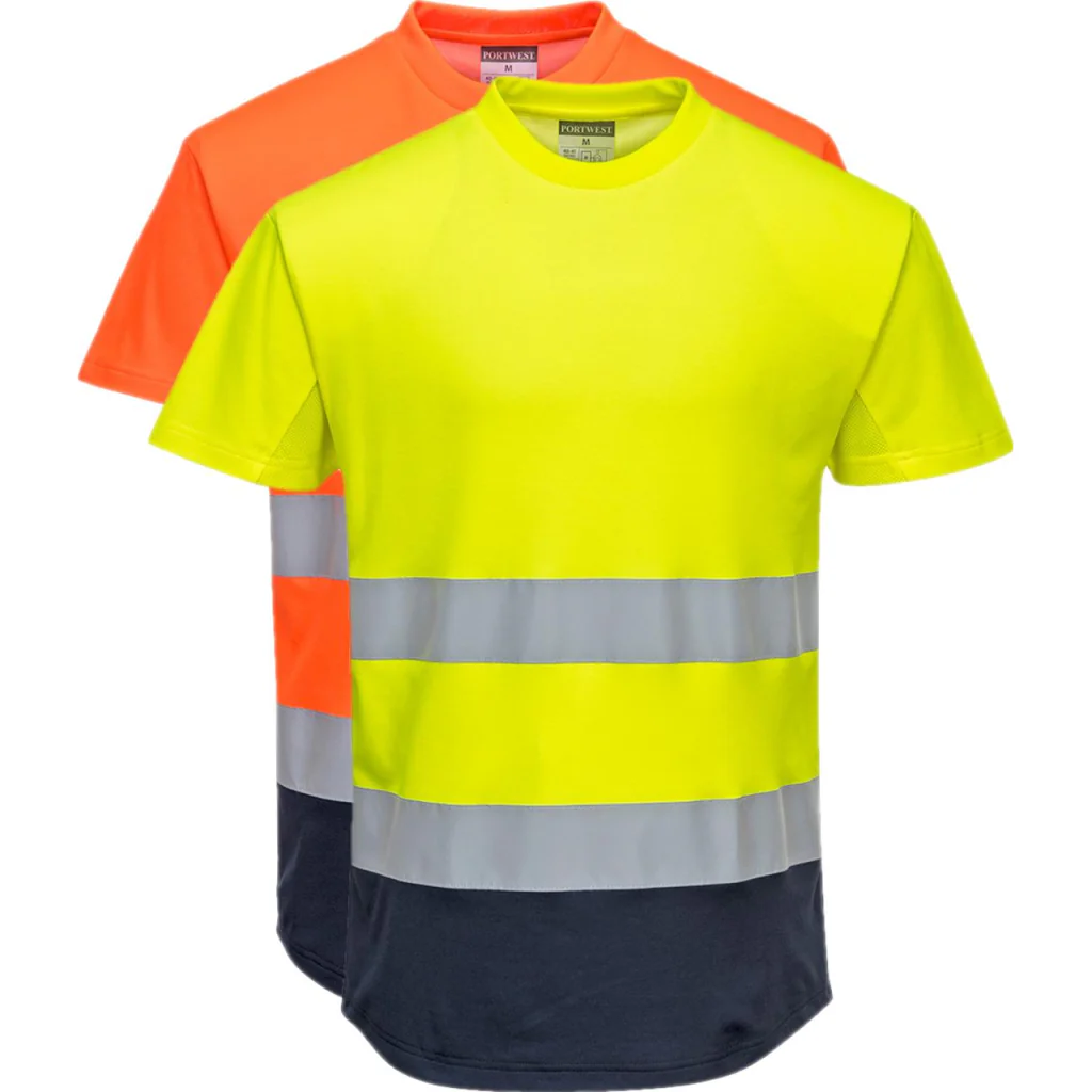 Portwest C395 2 farvet Mesh T-shirts