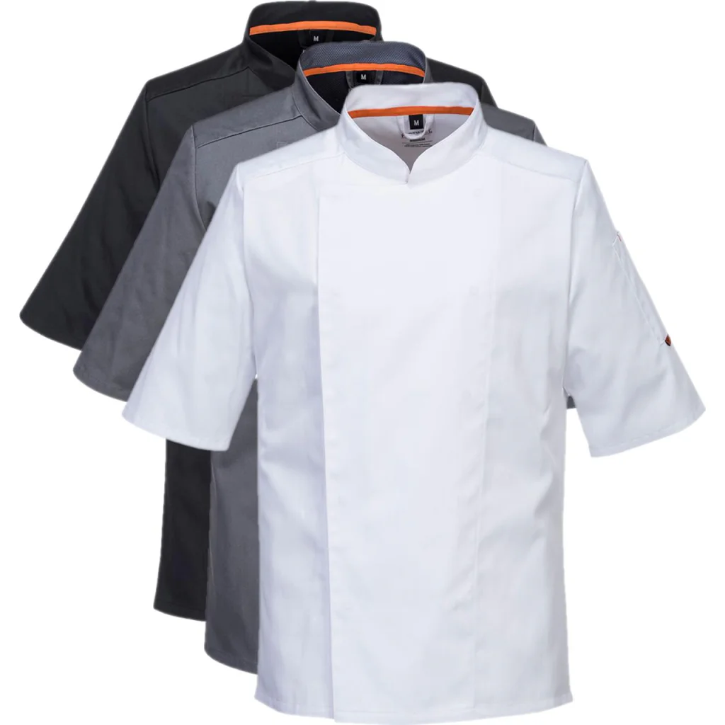 Portwest C738 Kortærmet MeshAir kokkejakke