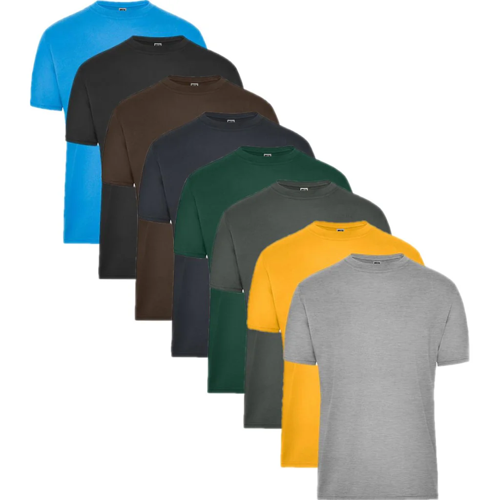 James & Nicholson JN1808, T-shirts Men´s Bio Workwear T-Shirt