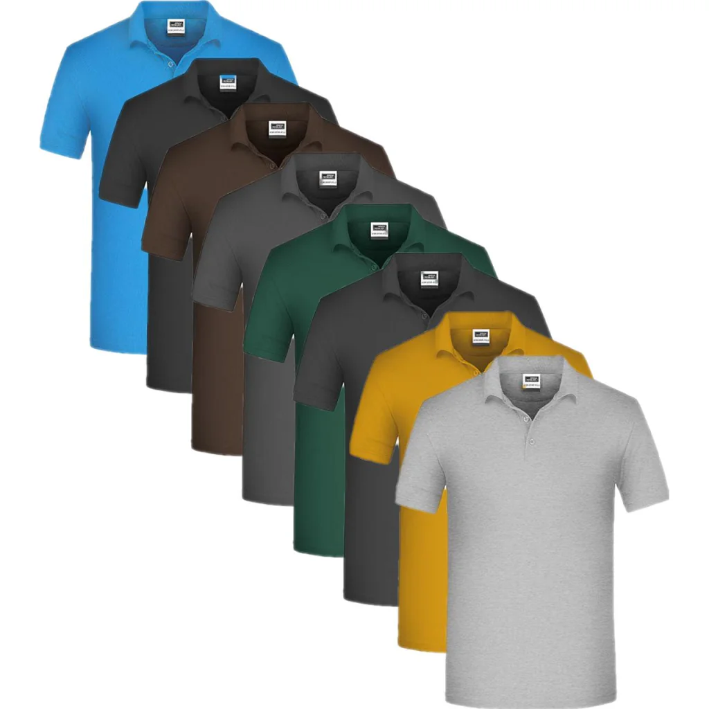 James & Nicholson JN874, Poloshirts Men´s Bio Workwear Polo