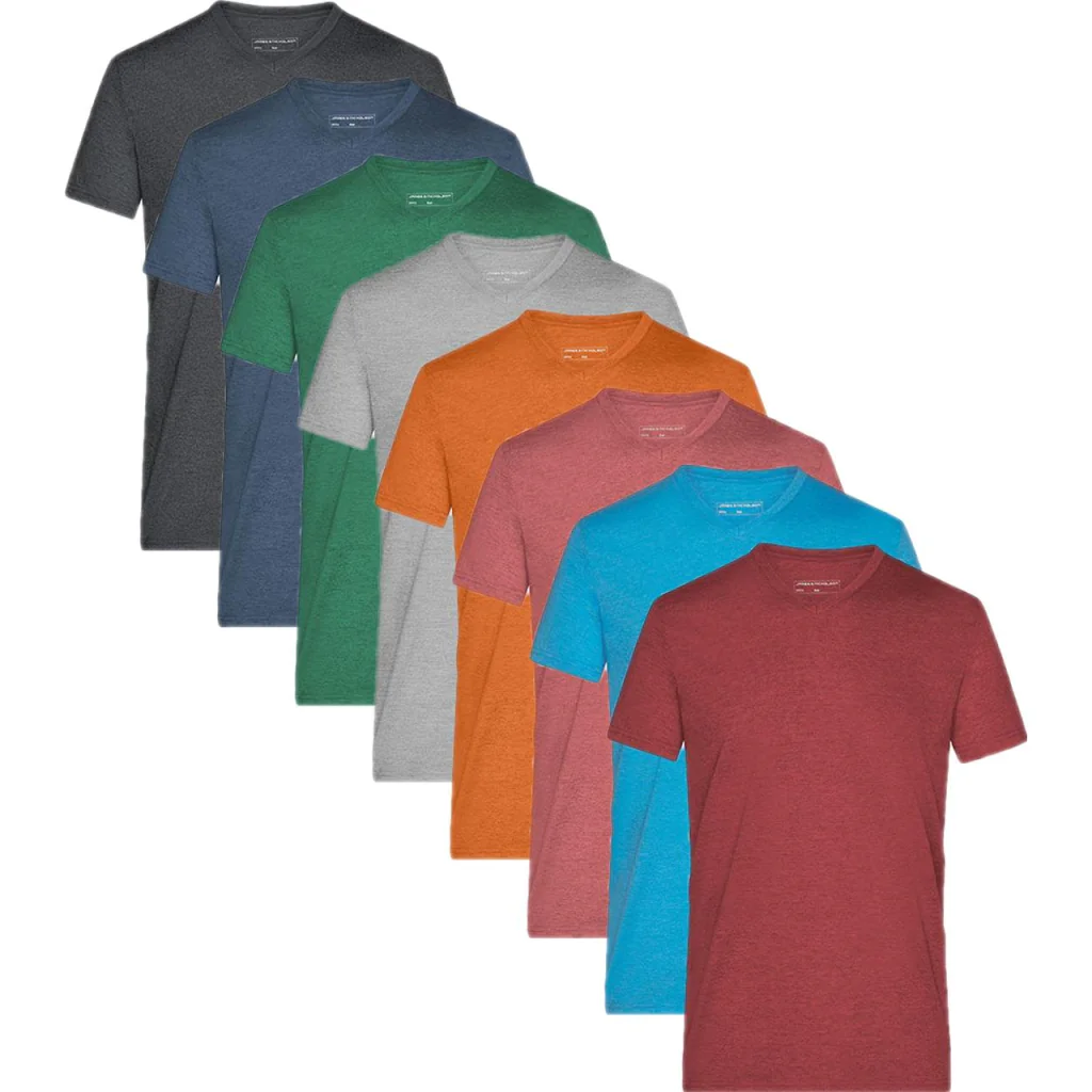 James & Nicholson JN974, T-shirts Men´s Heather T-Shirt