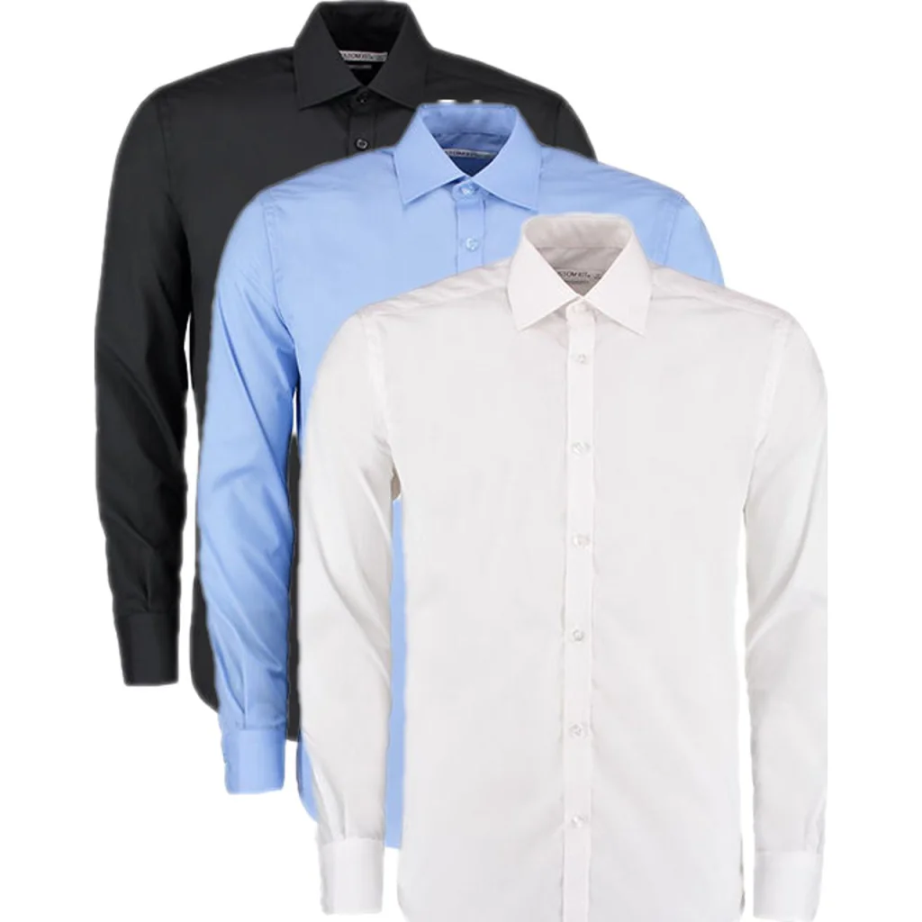 Kustom Kit K192, Skjorter Men´s Slim Fit Business Shirt Long Sleeve