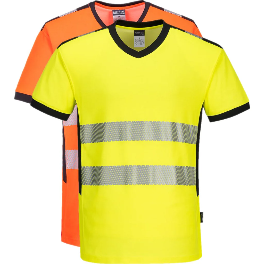 Portwest PW310 PW3 hi-vis v-hals t-shirts