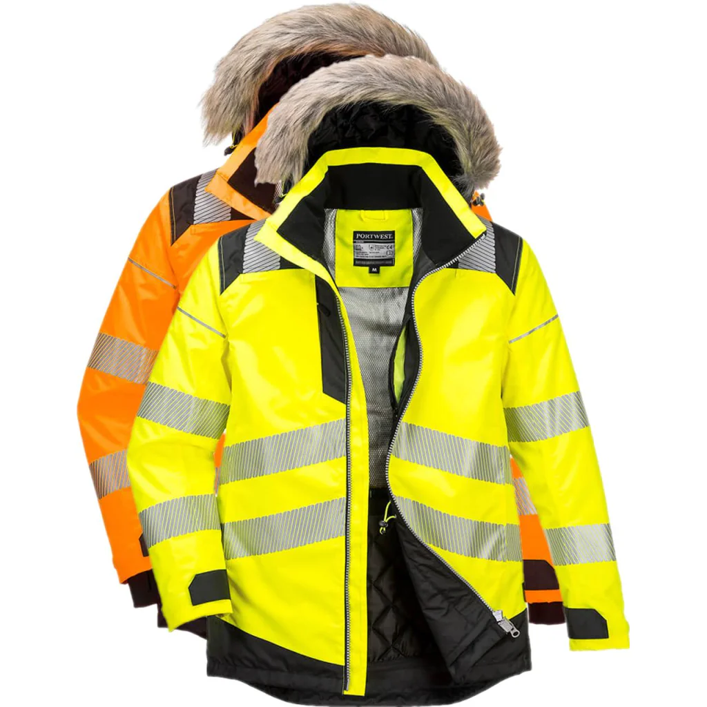 Portwest PW369 PW3 hi-vis vinter parka