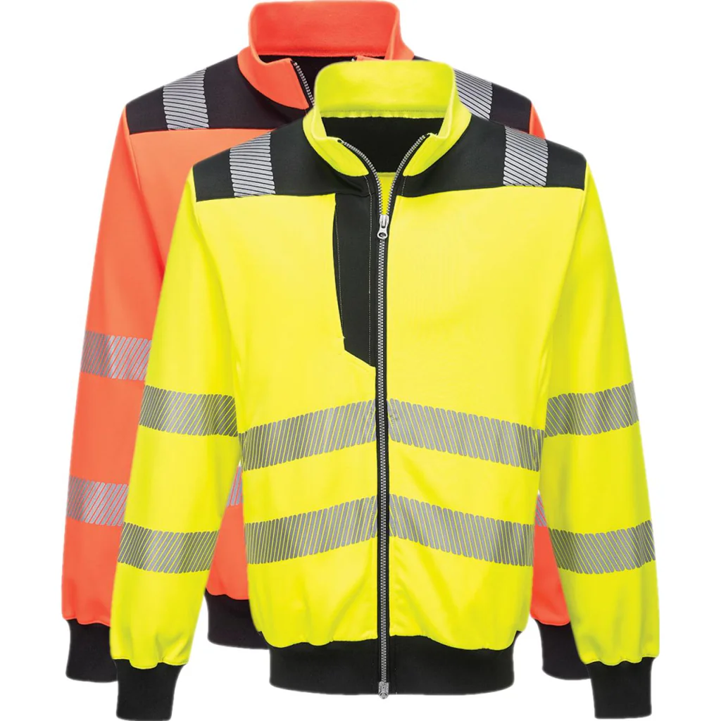 Portwest PW370 PW3 hi-vis sweatshirt cardigan
