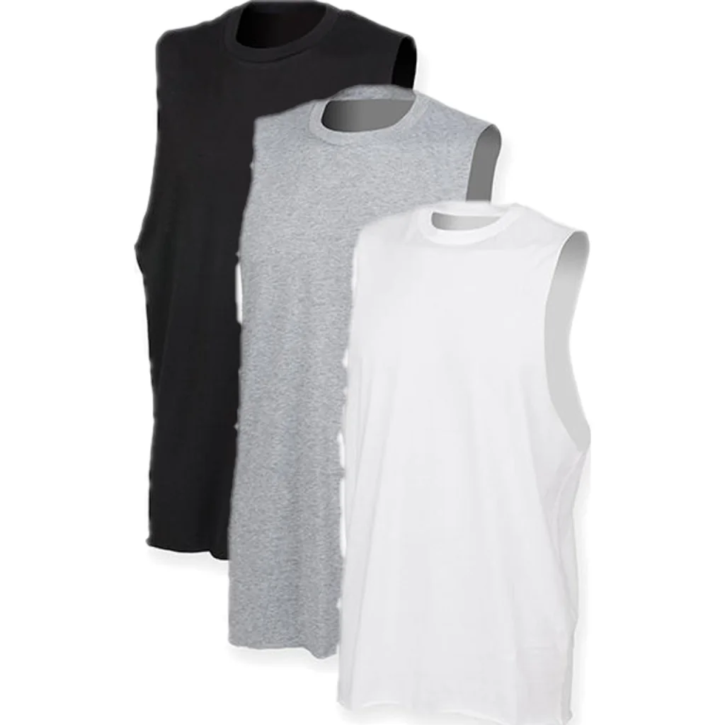 SF Men SFM232, T-shirts Men´s High Neck Slash Armhole Vest