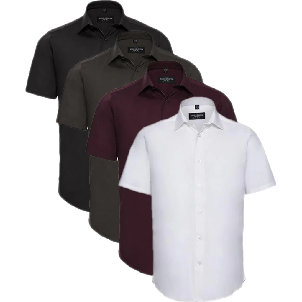 Russell Collection Z947, Skjorter Men´s Short Sleeve Fitted Stretch Shirt