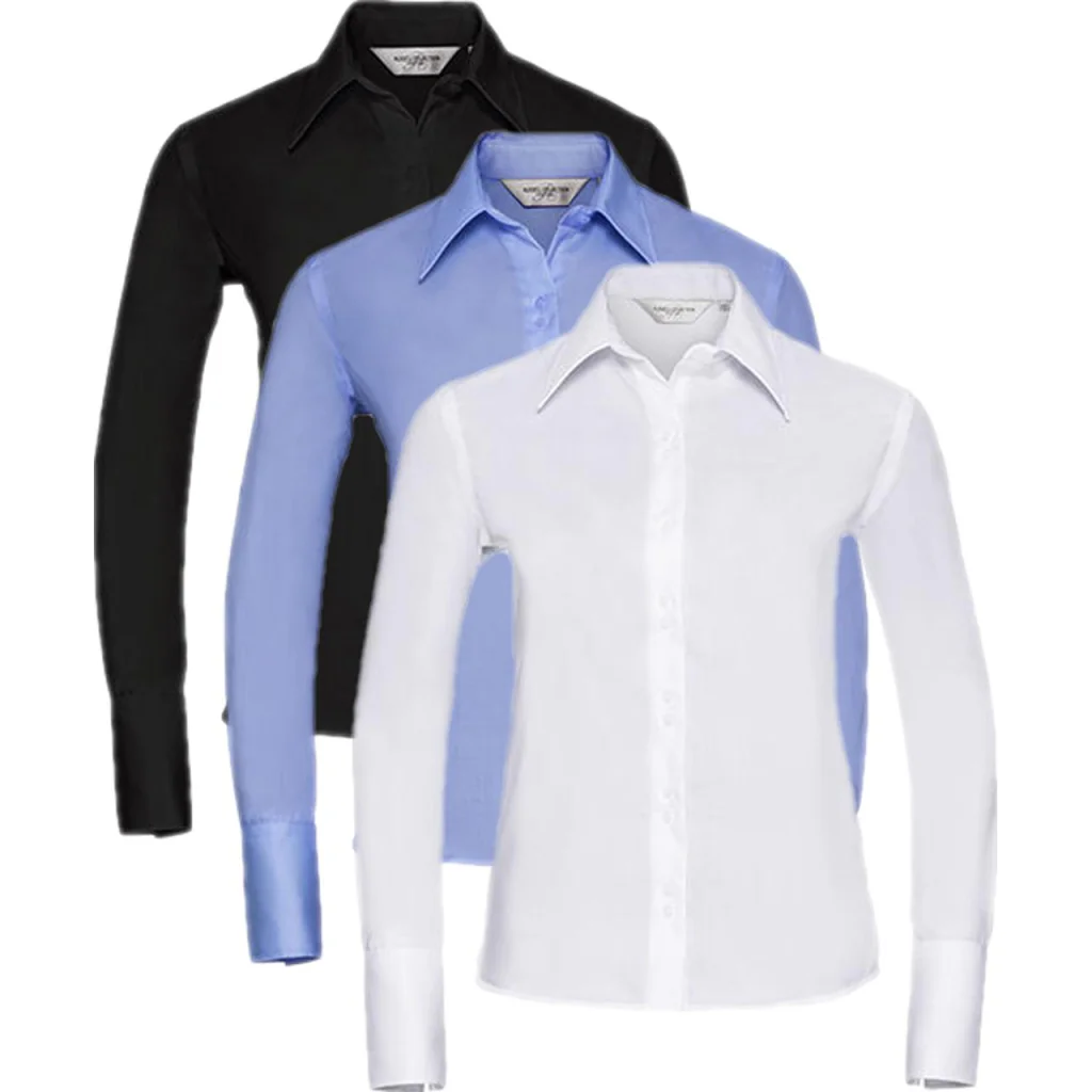 Russell Collection Z956F, Skjorter Ladies´ Long Sleeve Tailored Ultimate Non-Iron Shirt