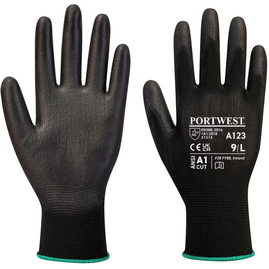 Portwest A123 PU dyppet handske, Latex fri - hel kasse (144)