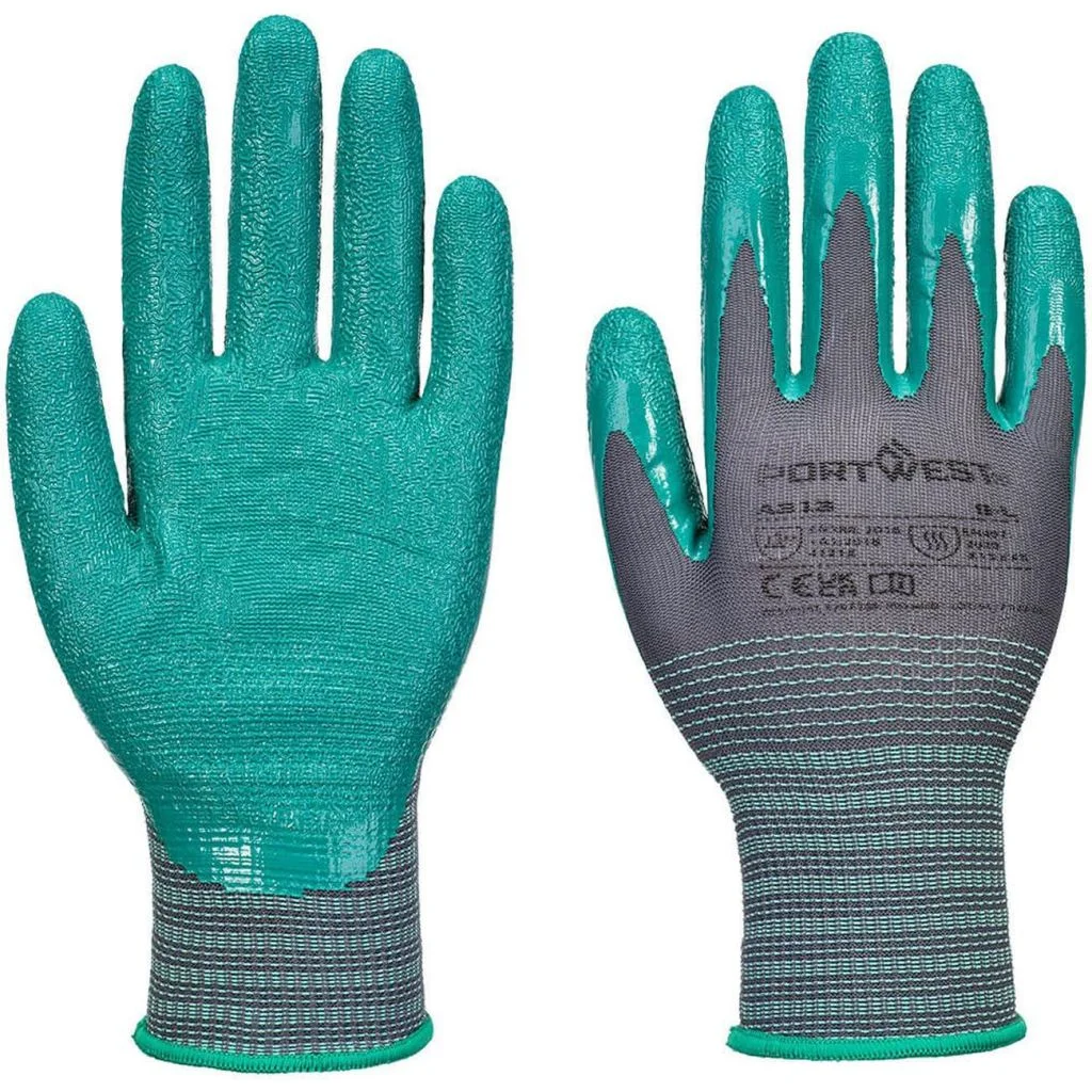 Portwest A313 Grip 15 Nitril Handske med krøl (Pk12)
