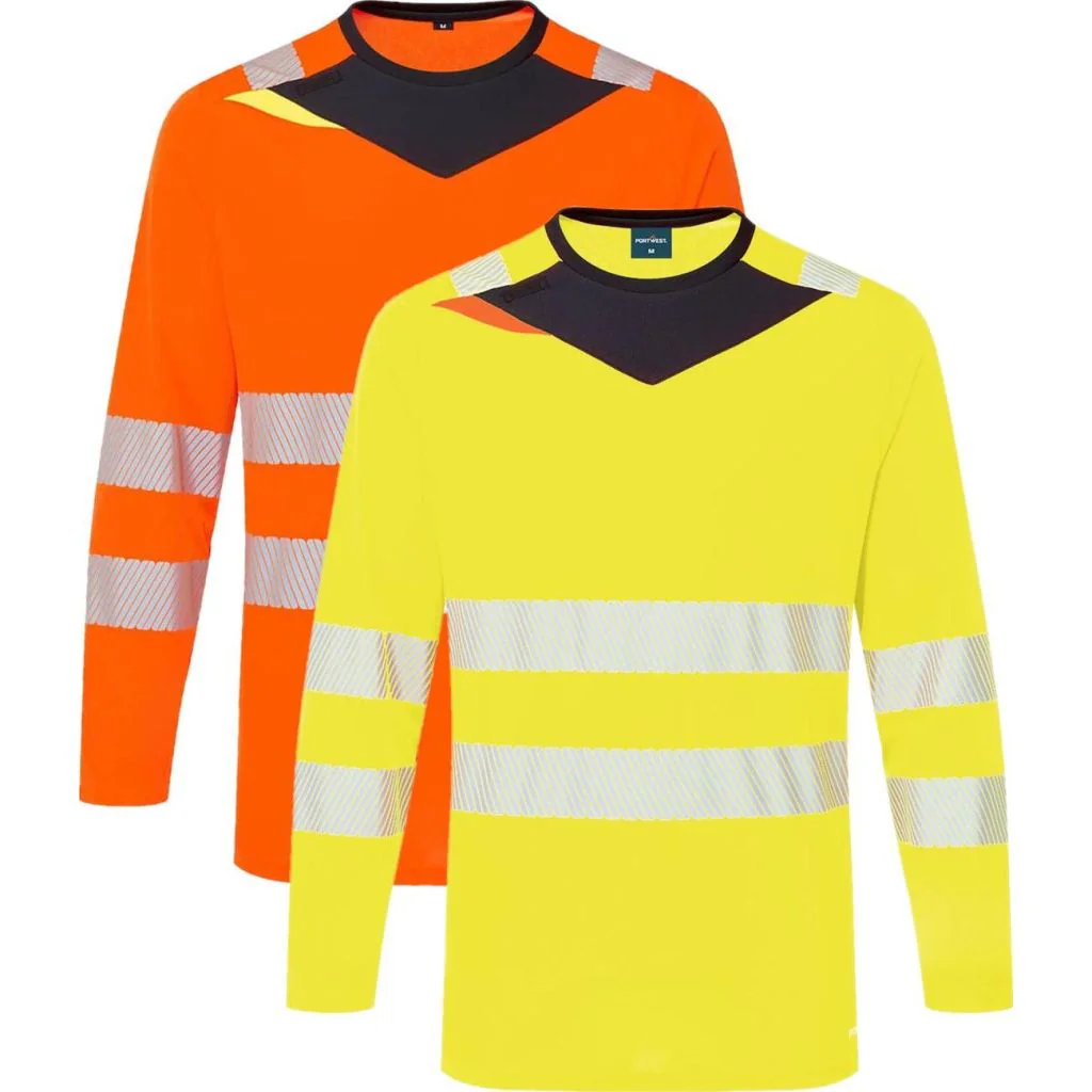 Portwest DX416 PW3 hi-vis langærmet T-shirt
