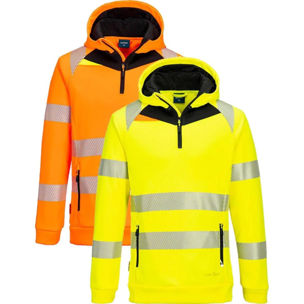 Portwest DX482 DX4 Hi-Vis hættetrøje med 1/4 lynlås