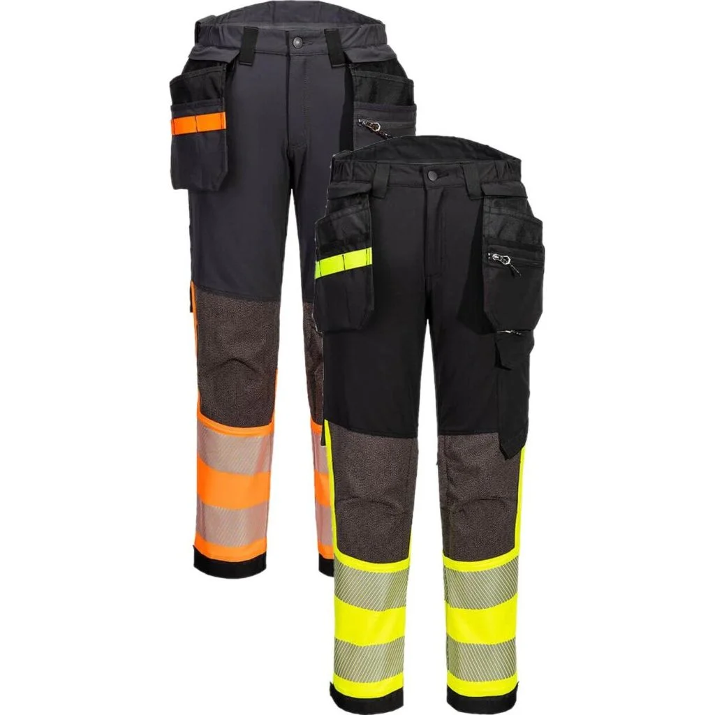 Portwest EV442 EV4 hi-vis stretch klasse 1 bukser med hængelommer