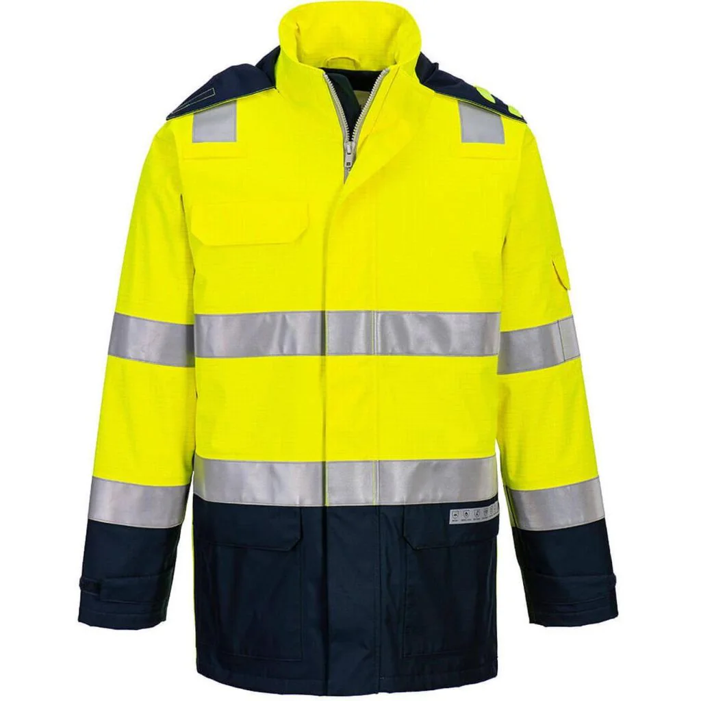Portwest FR605 Bizflame regn+ hi-vis let Arc jakke 