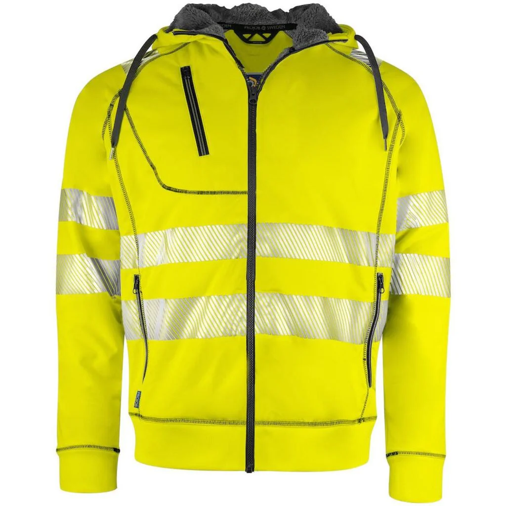 ProJob 646130 6130 hættesweatjakke en iso 20471 klasse 3/2 / Arbejdsjakke