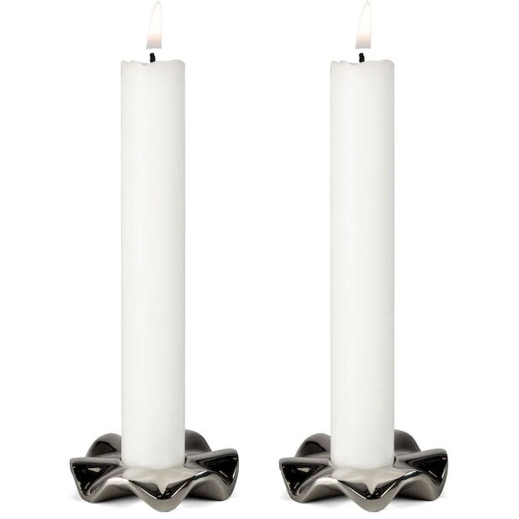 Sagaform Signe Lysestage 2-Pak Sølv