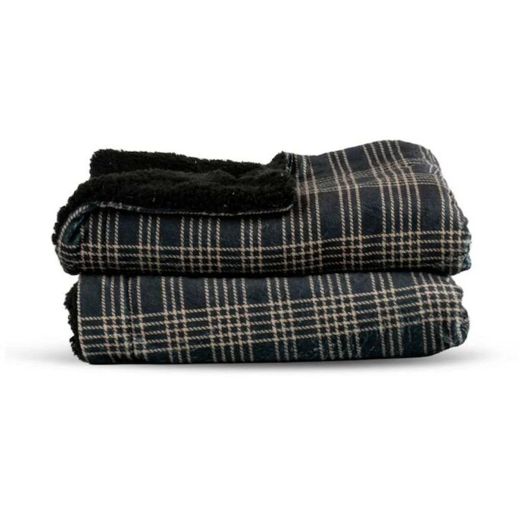 Sagaform Rut Fleece Plaid (10) Sort