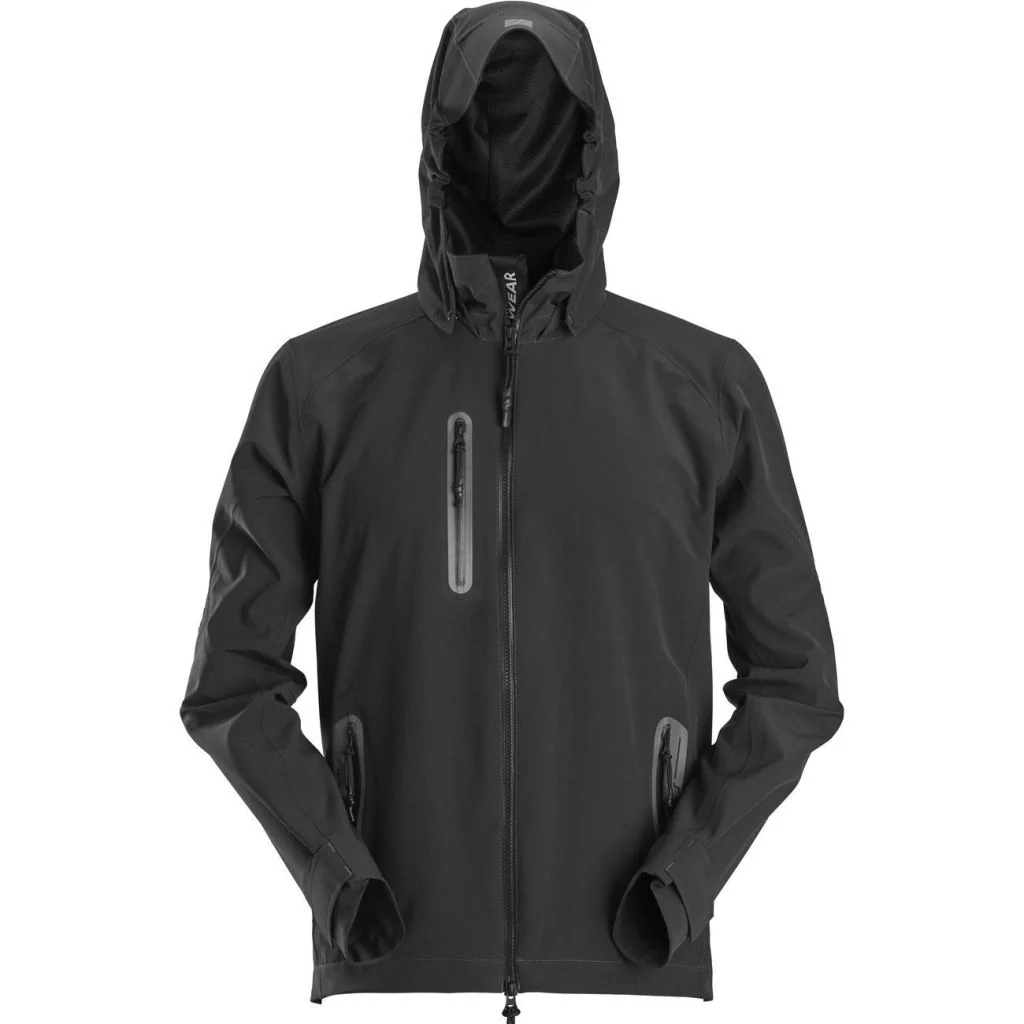 Snickers 1218 flexiwork, vandtæt softshelljakke med hætte / Arbejdsjakke