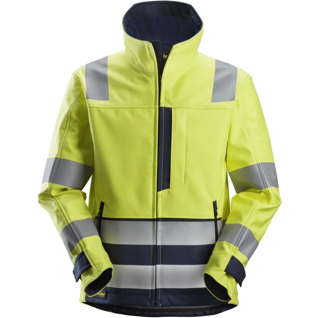 Snickers 1260 protecwork, high-vis softshelljakke, klasse 3 / Arbejdsjakke