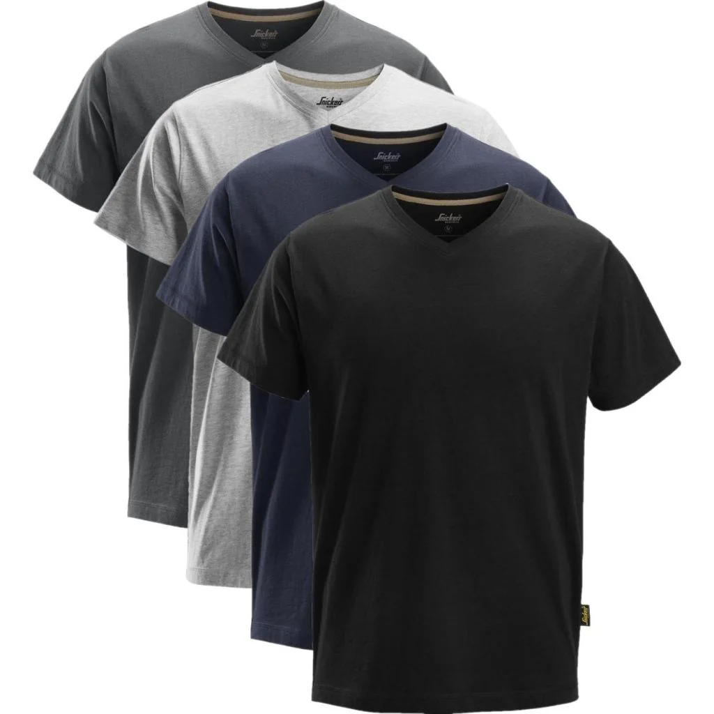 Snickers 2512 t-shirt med v-hals / Arbejds T-shirt