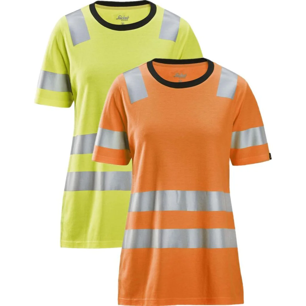 Snickers 2537 high-vis, dame t-shirt, klasse 2 / Arbejds T-shirt